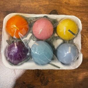 Pier 1 set of six Easter Egg Festive Spring candles